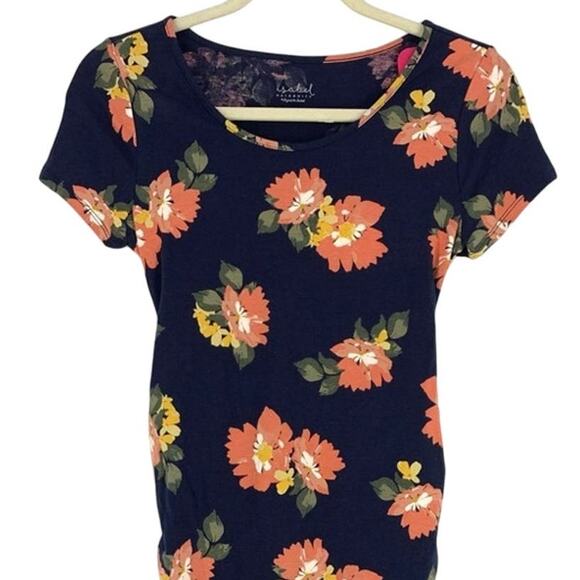 Ingrid & Isabel Isabel Maternity Navy Floral T-shirt Dress Size XS - Picture 4 of 6